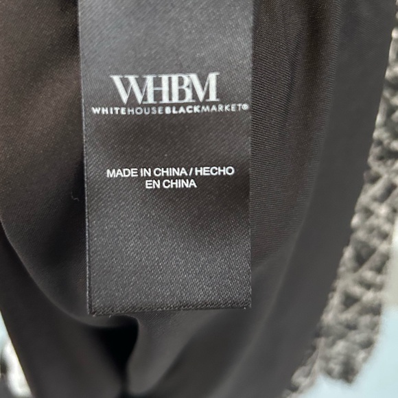 White House Black Market V-neck Stretchy Sheer Sleeves Lined Tunic Top Size XL - Picture 6 of 7